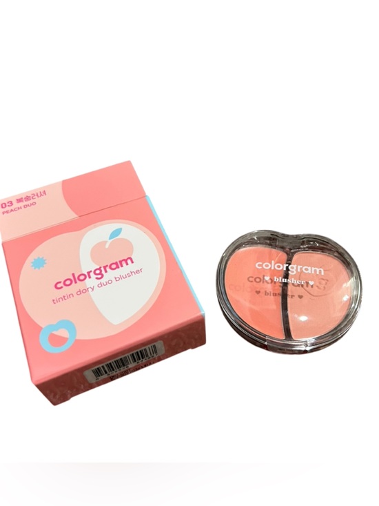 Other - Colostram Tintin Color Duo Blusher - Peach Pink